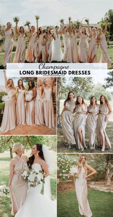 40+ Stunning Champagne Bridesmaid Dresses Satin for Your Big Day