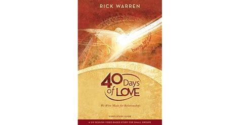 40 Days of Love Video Study Guide: We Were Made for Relationships (Undefined) Reader