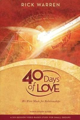 40 days of love video study guide we were made for relationships PDF
