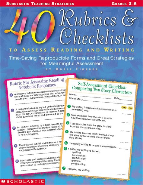 40 rubrics and checklists to assess reading and writing grades 3 6 Epub