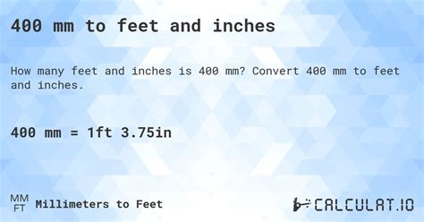 400 millimeters to feet