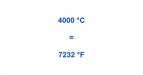 4000 celsius to fahrenheit