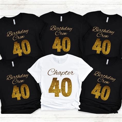 40th birthday group shirts