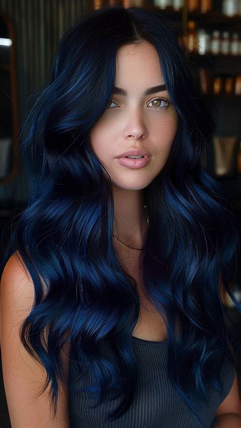 42 Enchanting Black Hair with Blue Highlights: A Mystical Fusion of Hues