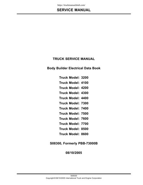 4200 international truck service manual Kindle Editon