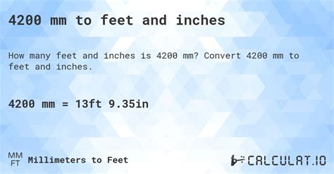 4200mm in feet