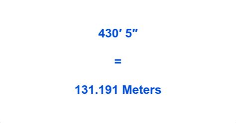 430 Feet in Meters: An Exploration of Heights