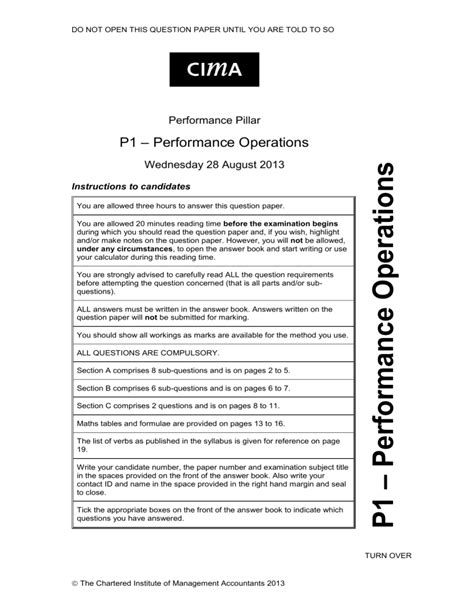44 study notes paper p1 performance operations Epub