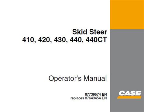 440 Case Skid Steer Operator Manual Ebook PDF