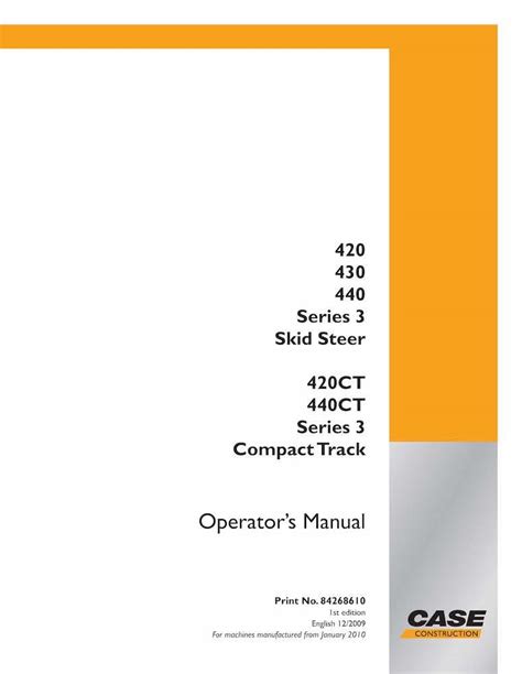 440 Case Skid Steer Operator Manual Ebook PDF