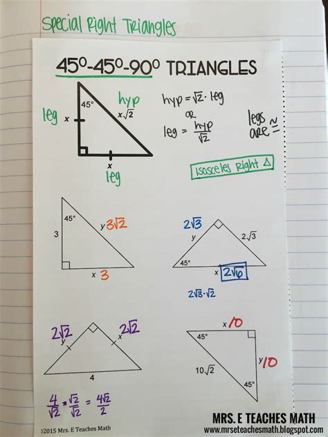 45 90 Triangle Answers Epub