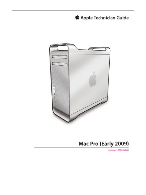 4525497 Apple Mac Pro Early 2009 Service Manual Repair Guide PDF PDF