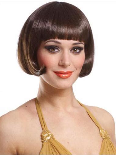 46023 Fashionable Brown Straight Short Bob Wigs