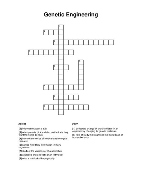 47 genetic engineering crossword puzzle the centerfor applied researh Ebook Kindle Editon