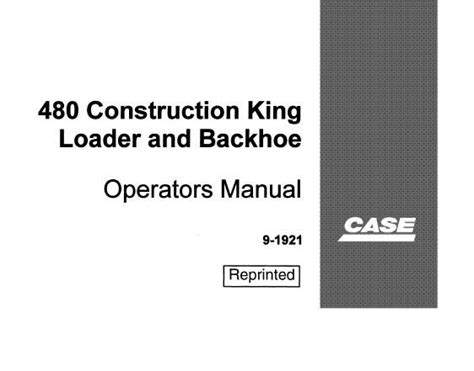 480 case backhoe manual Ebook Kindle Editon