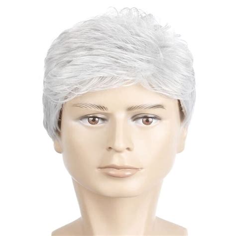 4988++ White Short Straight Grey Fantastic Men Wigs for 2025