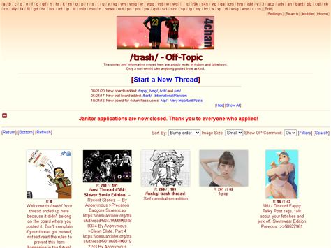 4chan Trash Catalog