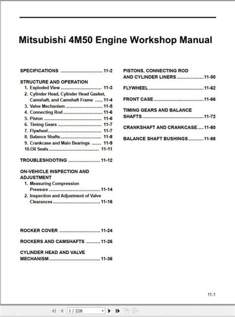 4m50 mitsubishi engine service manual Kindle Editon