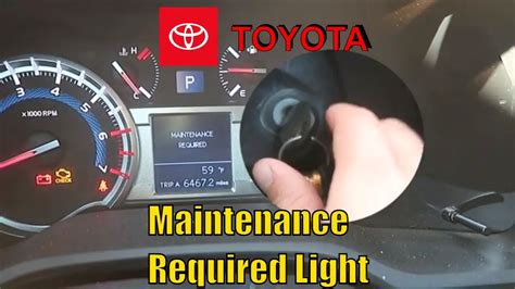 4runner maintenance light turn off Reader