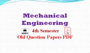 4th Semester Mechanical Exams Key Answer Doc