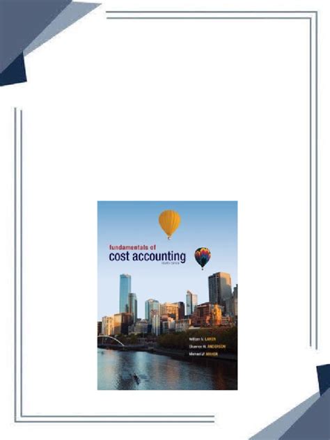 4th edition fundamentals of cost accounting solutions PDF Epub