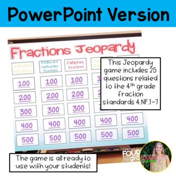 4th grade math fcat fraction jeopardy Epub