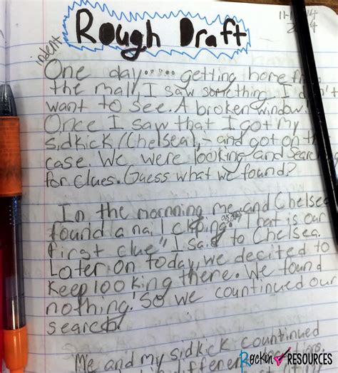 4th grade rough draft writing example Kindle Editon