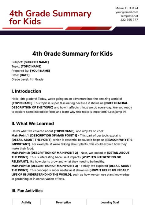 4th grade summary frames Kindle Editon
