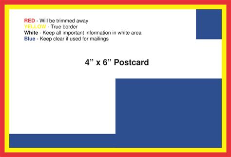 4x6 Postcard Template Usps