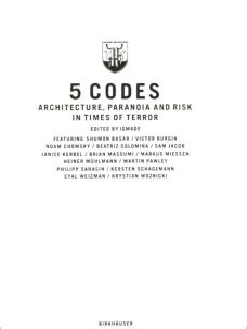 5 Codes Architecture, Paranoia and Risk in Times of Terror 1st Edition Kindle Editon