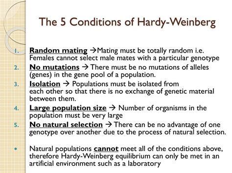 5 Conditions for Hardy-Weinberg Equilibrium: Unraveling the Dynamics of Genetic Stability