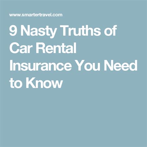 5 Essential Truths About Insurance on Rental Cars