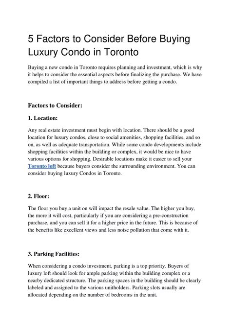 5 Factors to Consider When Buying a Condo in 2025