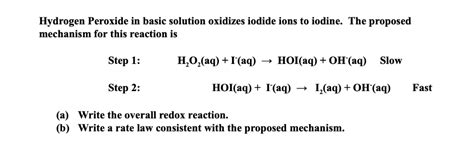 5 Facts: Reaction Between Hydrogen Peroxide and Iodide Ions