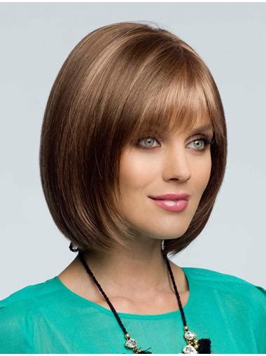 5 Hottest Gentle Brown Wavy Chin Length Synthetic Lace Wigs in 2025