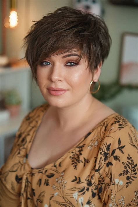 5 Low-Maintenance Pixie Cuts for a Round Face Plus Size