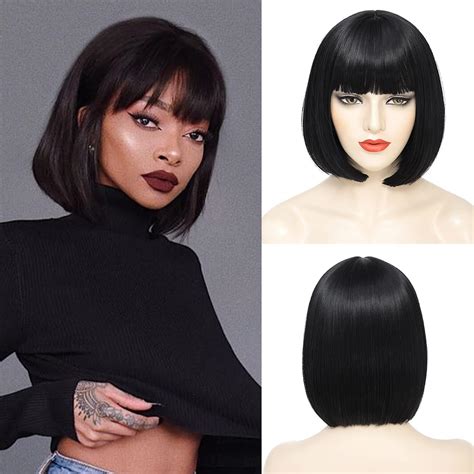 5 Sensational Young Fashion Elegant Short with Bangs Women Wigs for 2025