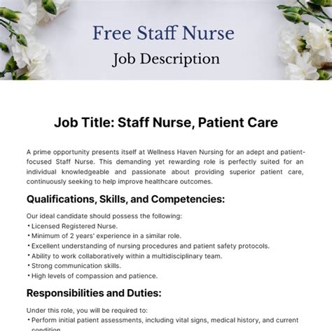 5 Things You Should Know About Nursing Home Staff Nurse Job Description in 2025