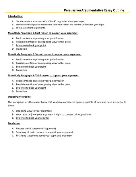 5-Paragraph Essay Outline: Craft Persuasive Arguments with Ease