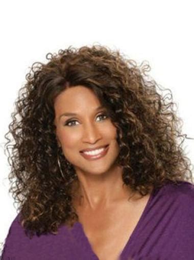 50% Beverly Johnson Classic Bouffant 12" Mid-length Curly Lace Human Hair Wig