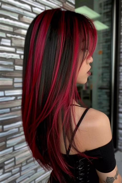 50+ Fiery and Enchanting Black and Red Highlights Hairstyles That'll Ignite Your Style