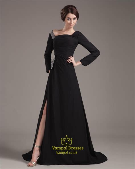 50+ Mesmerizing Long Black Formal Dresses with Sleeves: A Style Extravaganza!