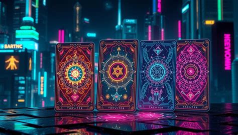 50 Cyberpunk Tarot Cards for a Digital Dystopia