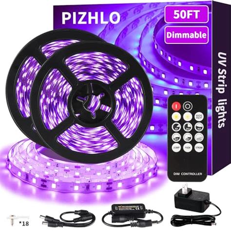 50 Shades of Blacklight LED Light Strip: Illuminate Your Space with Invisible Glow