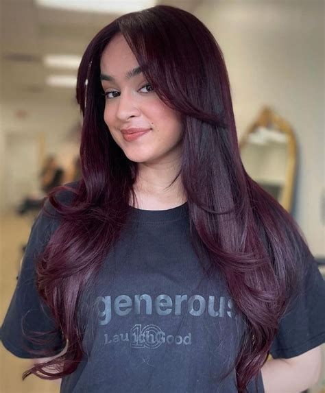 50 Shades of Deep Burgundy: An Enchanting Hair Transformation