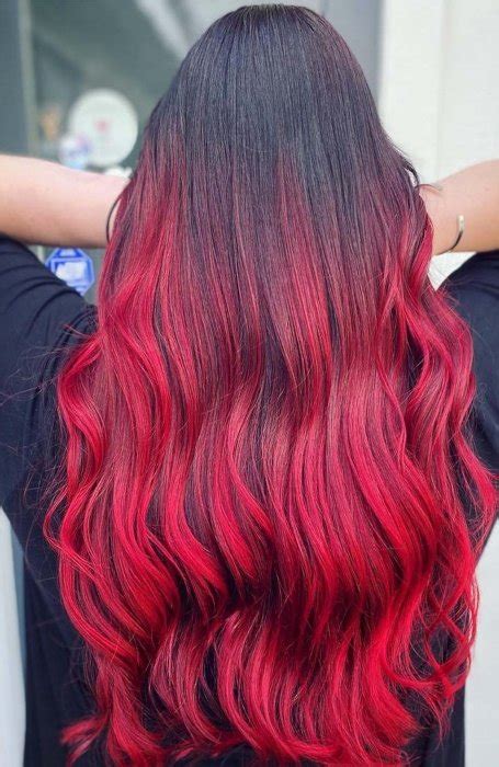 50 Stunning Black and Red Ombre Hair Ideas for Enchanting Locks