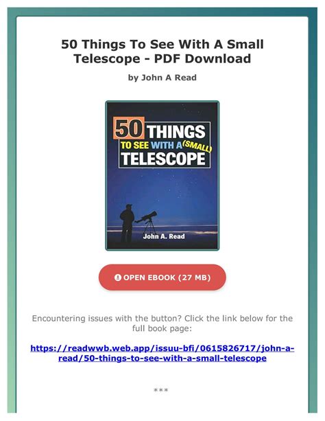 50 Things See Small Telescope ebook Reader