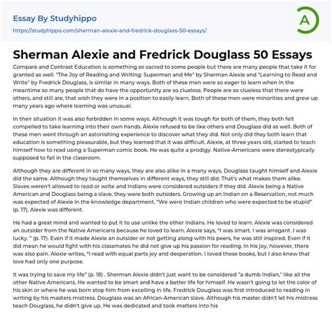 50 essays sherman alexie pdf Ebook Epub
