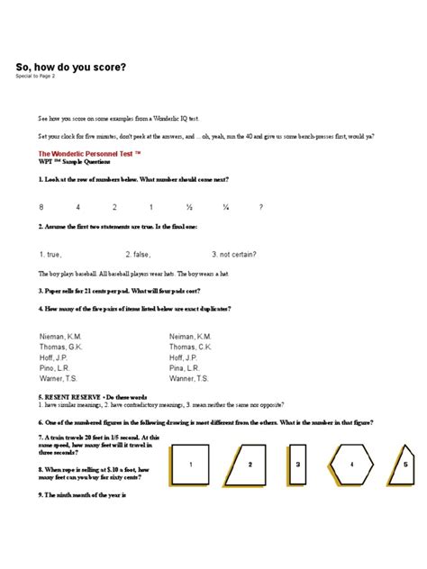 50 question sample nfl wonderlic test Doc