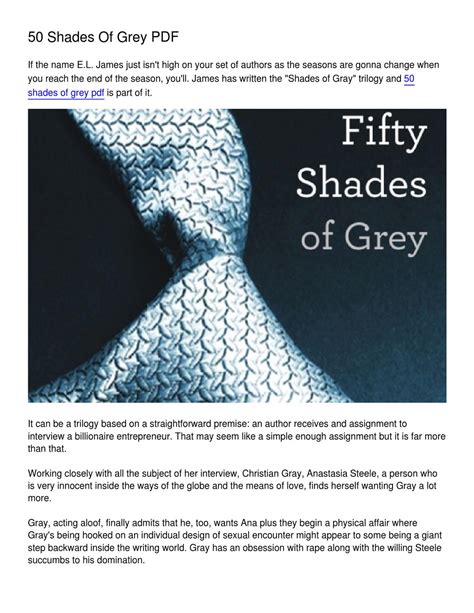 50 shades of grey pdf free download for android Epub